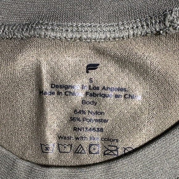 Fabletics Men's Long Sleeve Training Tee in Olive - Picture 3 of 5